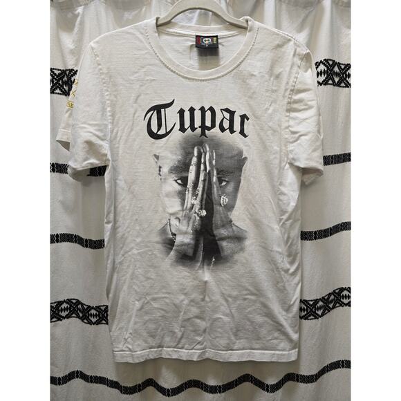 Tupac Shakur graphic Cross Colours short sleeve t-shirt medium - Picture 1 of 6
